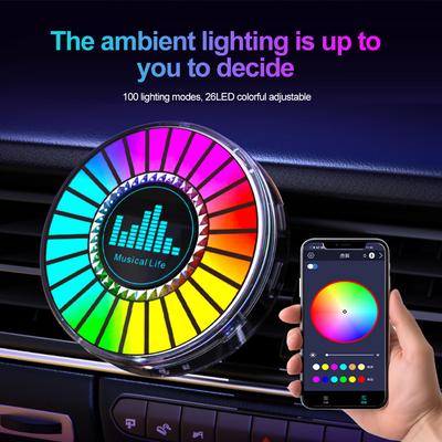 Автомобильная лампа окружающего освещения RGB светодиодная атмосфера 3D звуковое управление музыка ритм освежитель воздуха для bmw f10 toyota автомобильные аксессуары