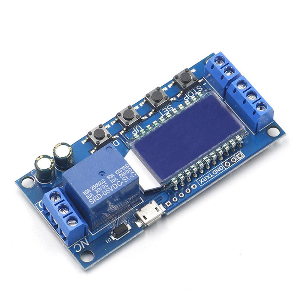 5V/12V/24V Time Delay Relay Module With LCD Display Delay Cyclic Timing Circuit Switch Power Supplies Electrical Equipment