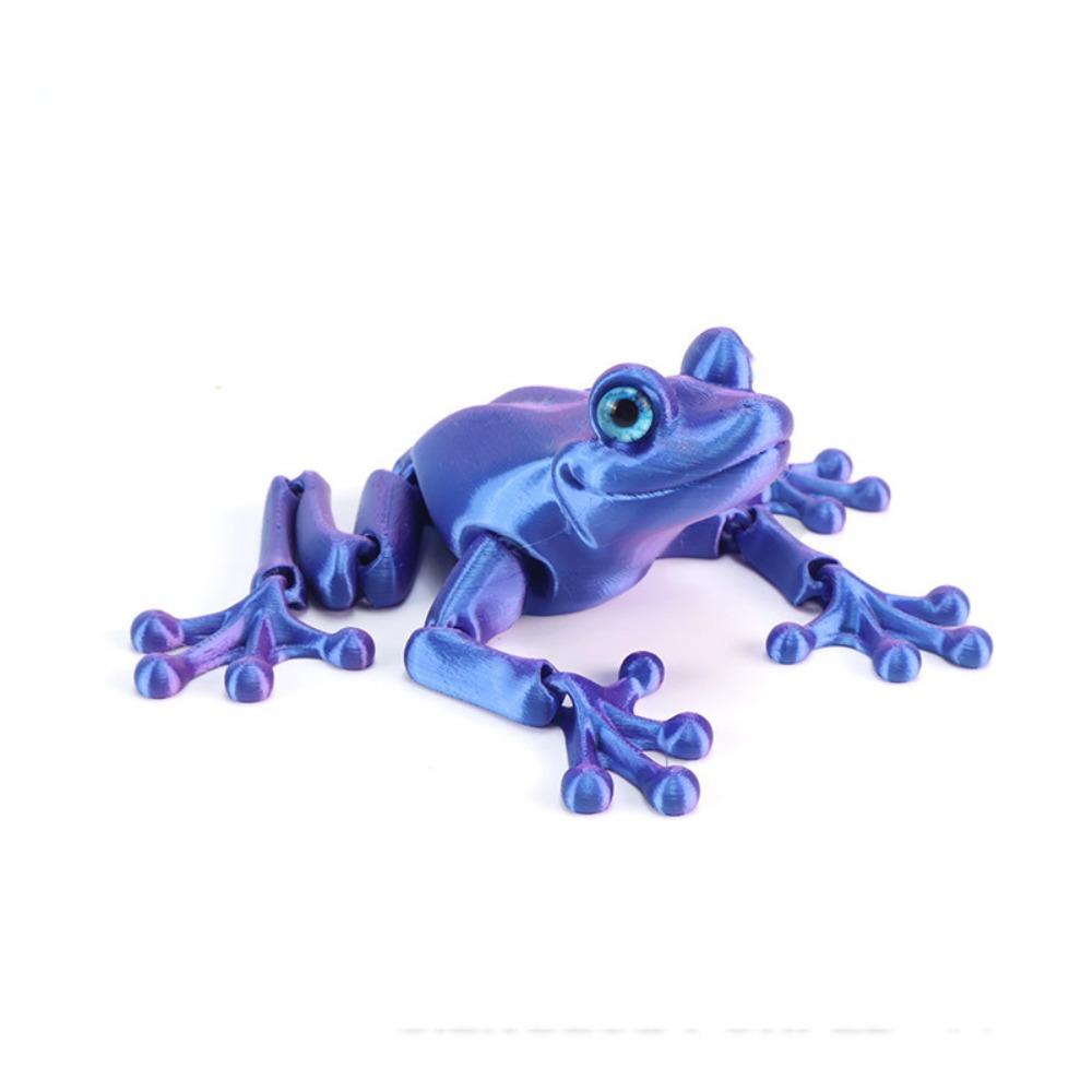 PLA 3D Printed Chameleon Model Multicolor Multi-jointed Chameleon Action Figure Movable Articulated Animal Figurine