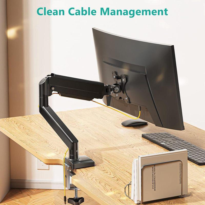 GC08-12 Desktop Monitor Mount Bracket for 13 to 27-Inch LCD Screens G12 17-32 Inch Rotate Tilt Adjust Monitor Desk Stand Support