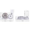 2 In 1 Pet Bowl with  Automatic Water Dispenser Puppy Food Stainless Steel Bowl Splash-proof Water Container Elevated