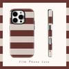 Чехол-бампер с полосками в земляных тонах для IPhone 16 15 14 13 12 11 X XS XR XSMAX 7 8 Pro Max Plus Двухслойная задняя крышка