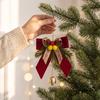 Bow with Bell Christmas Bowknot Bell Pendant Christmas Hanging  Christmas Tree