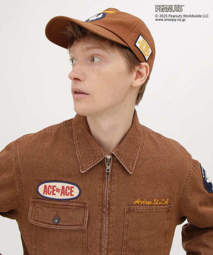 AVIREX x WORK CAP PEANUTS MEN'S F 050 BROWN 783-5274025