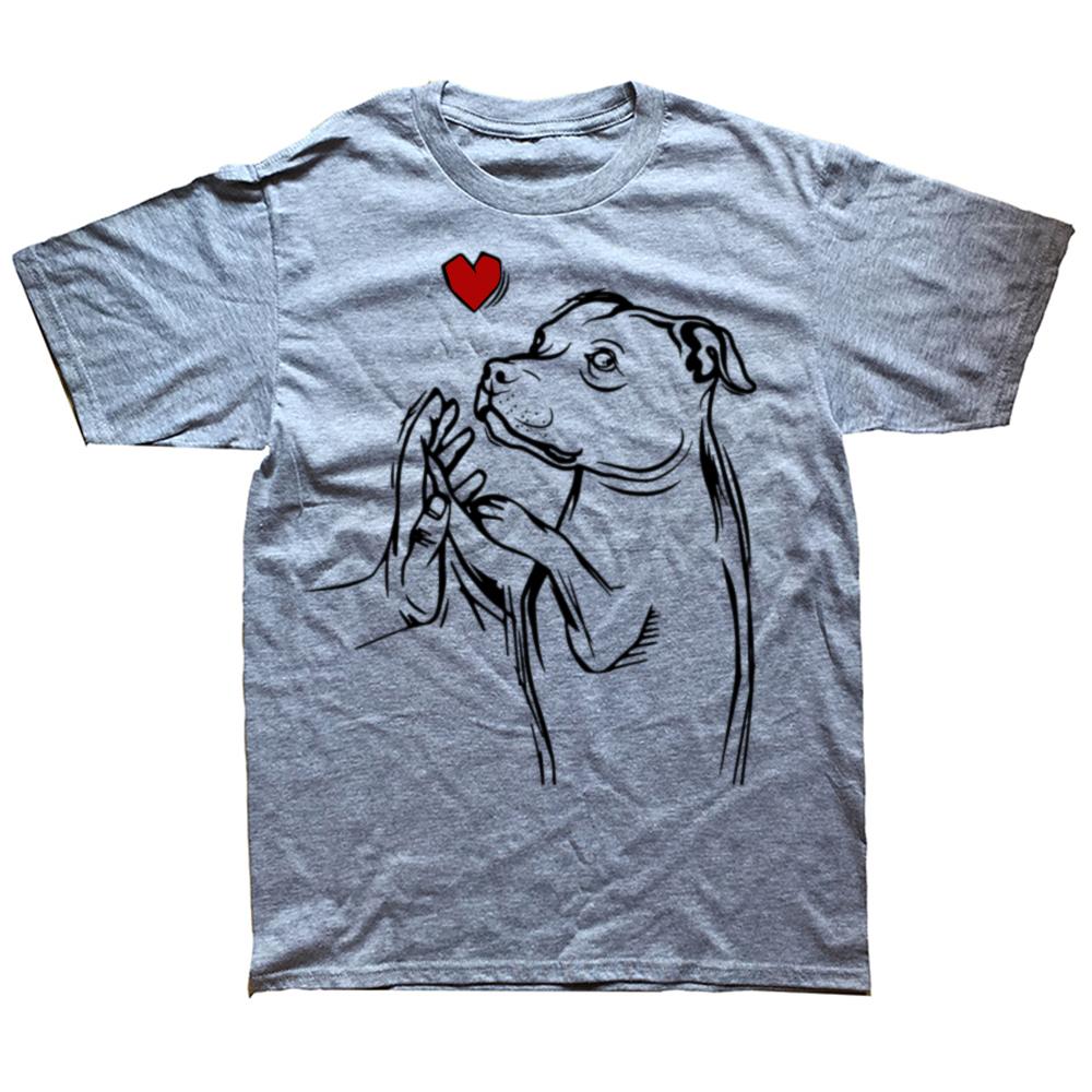 Manga Vintage Anime Clothes Staffordshire Bull Terrier Lover T-Shirt Men Oversized T Shirt Men Clothing Customs Clothes In Tops