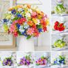 Artificial Flower Bouquet 28 Head Realistic Fake Silk Flower Wedding Party Home Office Table