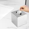 Коробка для салфеток из нержавеющей стали квадратная крышка для лицевой бумаги держатель для салфеток для дома гостиной ванной столешницы органайзер для бумаги