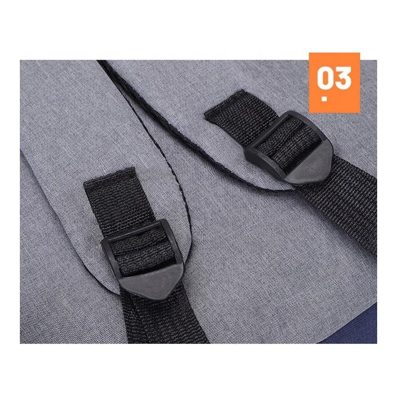 Plecak Sportowy Usb Szary Miejski Szkolny Plecak Na Laptopa Modny