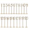 1-10 Numbers Wooden Table Stick Cards Set with Base Wedding Party Decor Stand