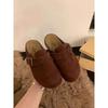 Boken shoes single shoes 2025 new spring and autumn platform slippers women's shoes brown height increase outer wear half toboken shoes