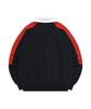FALLETT Sporty Collared Sweatshirt Navy