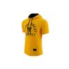 Under Armour Project Rock Hooded Sports T-Shirt Men Tops Yellow 1326409-750