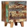 VidaXL Hand-carved Bedside Table 40x30x50cm Reclaimed Wood