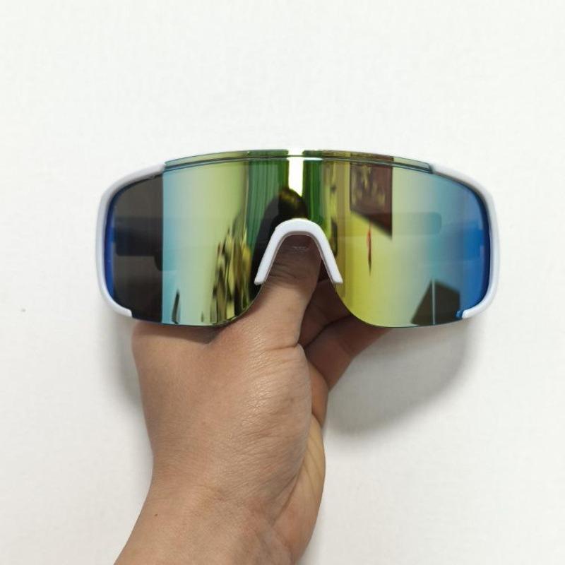 Мужские модные солнцезащитные очки для спорта на открытом воздухе, большие, прочные, с линзами из переменного тока, оправа из поликарбоната, градуированные линзы, унисекс, спортивные очки