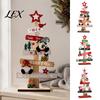 Creative Christmas Tree Decorations Ornament, Wooden Letter Sign Decorative Charming Xmas Tabletop Ornaments Compact Stable Party Supplies for Holiday