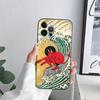 Чехол для телефона Hokusai Великая волна Аниме Дракон для iPhone 11 15 Pro Max Чехол Coque 14 Plus 13 Pro 12 11 X XR 8 SE Мягкий чехол из ТПУ