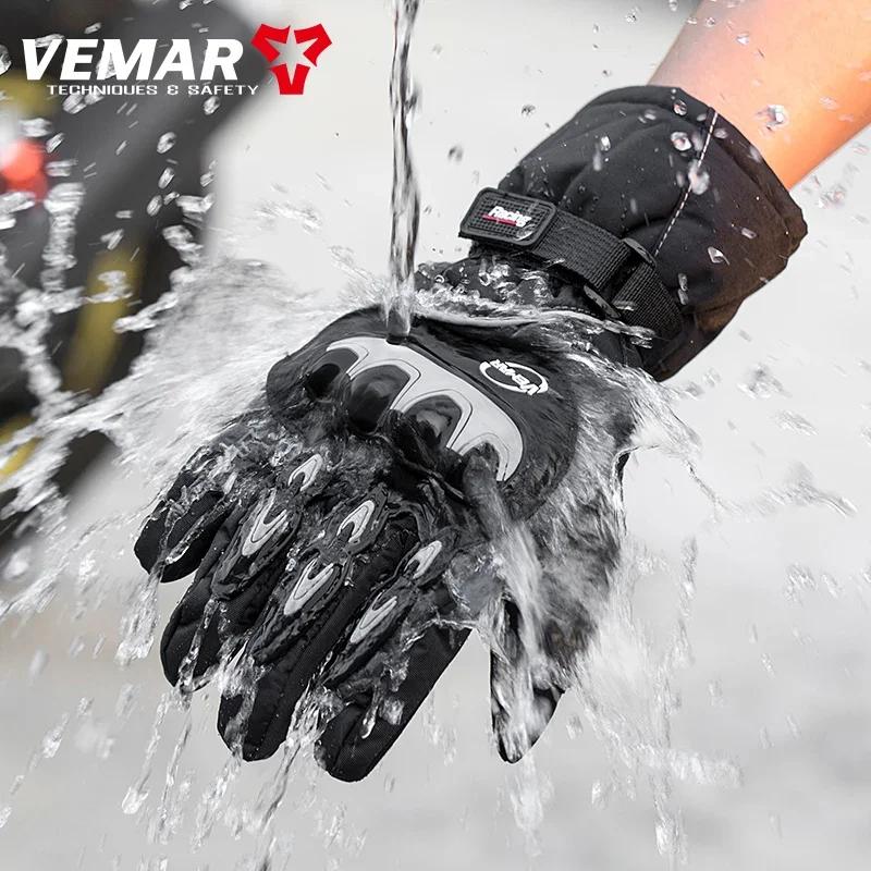 Men's Waterproof Motorcycle Gloves | Windproof Winter Motorbike Riding | Touch Screen & Warm Motocross Gloves for Moto Biker