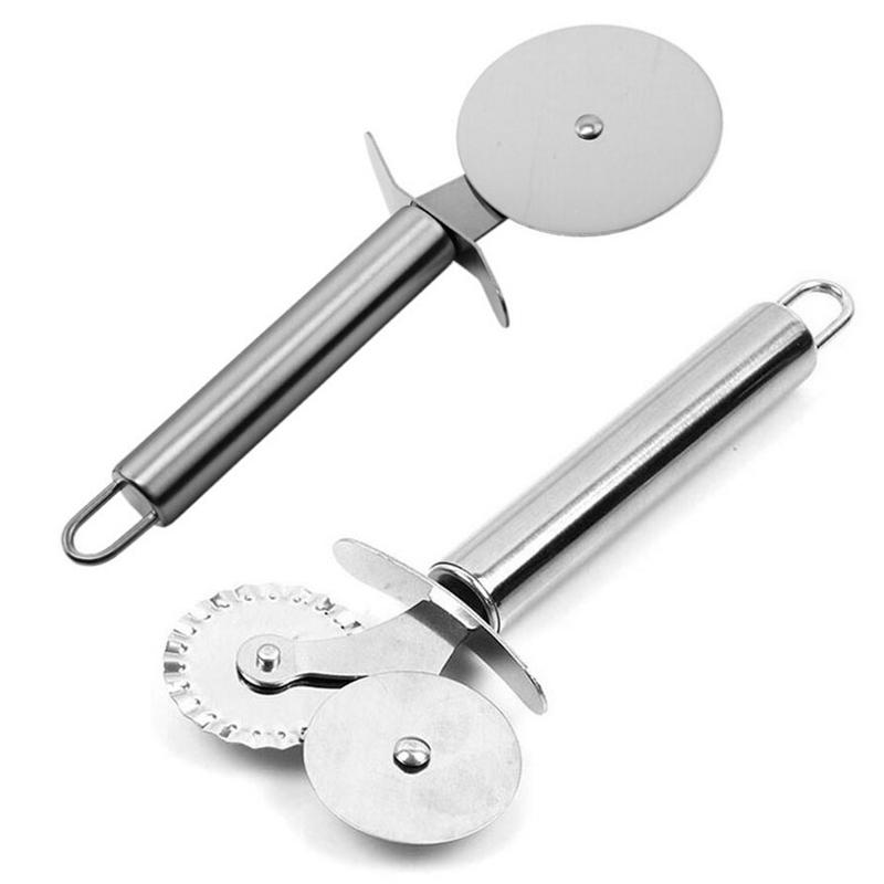 Инструменты для пиццы из нержавеющей стали, круглый нож для пиццы, нож для теста, колесный слайсер, форма для выпечки, инструменты для выпечки 055