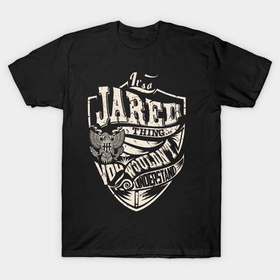 Мужская черная футболка с принтом, очень большая футболка its-a-jared-thing, хлопковая футболка с принтом на бумаге для переноса без разрезов