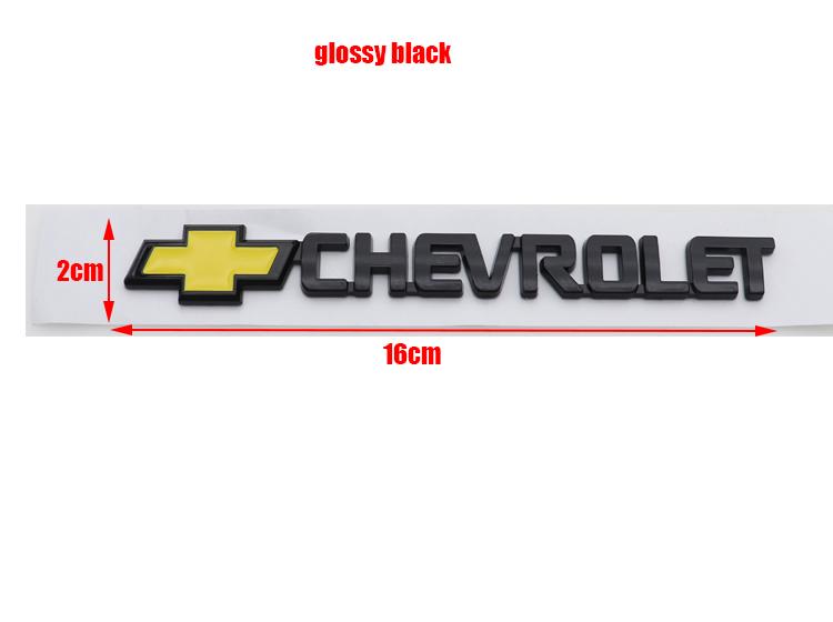 AABHJ1 1pcs ABS Chevrolet Car Rear Letter Fender side Rear Bumper tail door trunk sticker car rear Emblem sticker styling Accessories