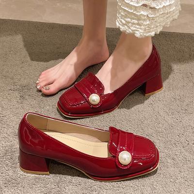 Модные женские туфли на высоком каблуке Мэри Джейн, модные лоферы на массивной подошве, элегантные женские туфли-лодочки 2025 Осень, дизайнерская роскошная обувь для женщин