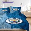 Manchester City Heritage Three-piece set (1 * duvet cover + 2 * pillowcase, without core) 2DFlat Christmas birthday gift Duvet cover and pillowcase
