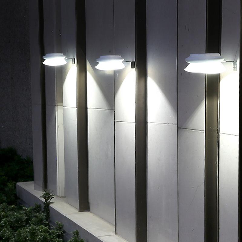 LED Solar Wall Lamp Perforated Outdoor Fence Decorative Lamp Outdoor Waterproof Eaves Garden Wall Lighting Fence Lamp Courtyard Outdoor Courtyard Lamp