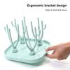 Newborn Bottles Dry Rack PP Cleaning Detachable Drying Racks Dust-proof Storage Dryer Stand for Countertop Travelling