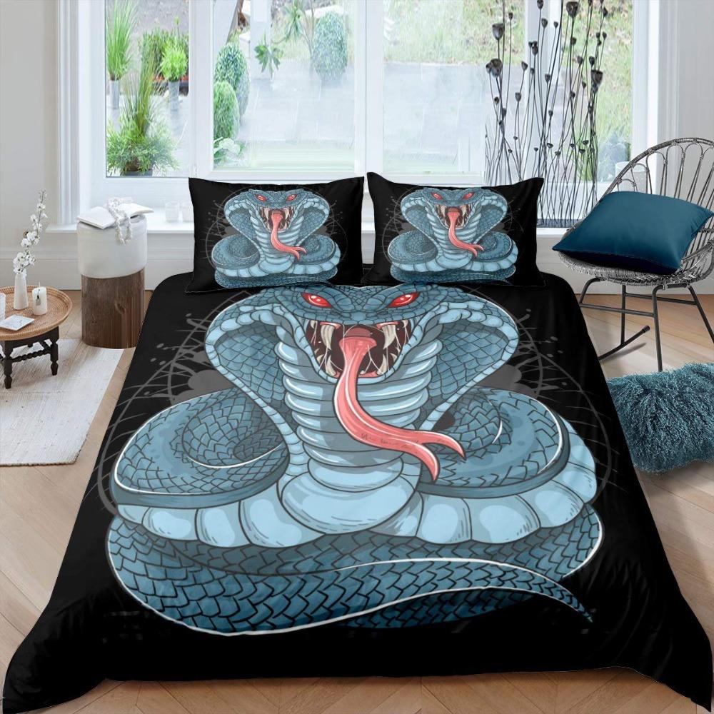 3D-печать с рисунком питона для односпальных и двуспальных кроватей, больших пододеяльников, наволочек, комплектов постельного белья, молодежного постельного белья, подарков для домашнего декора