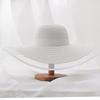 White hat women's spring thin large brim sun hat seaside beach straw hat vacation fashion sun hat sun protection