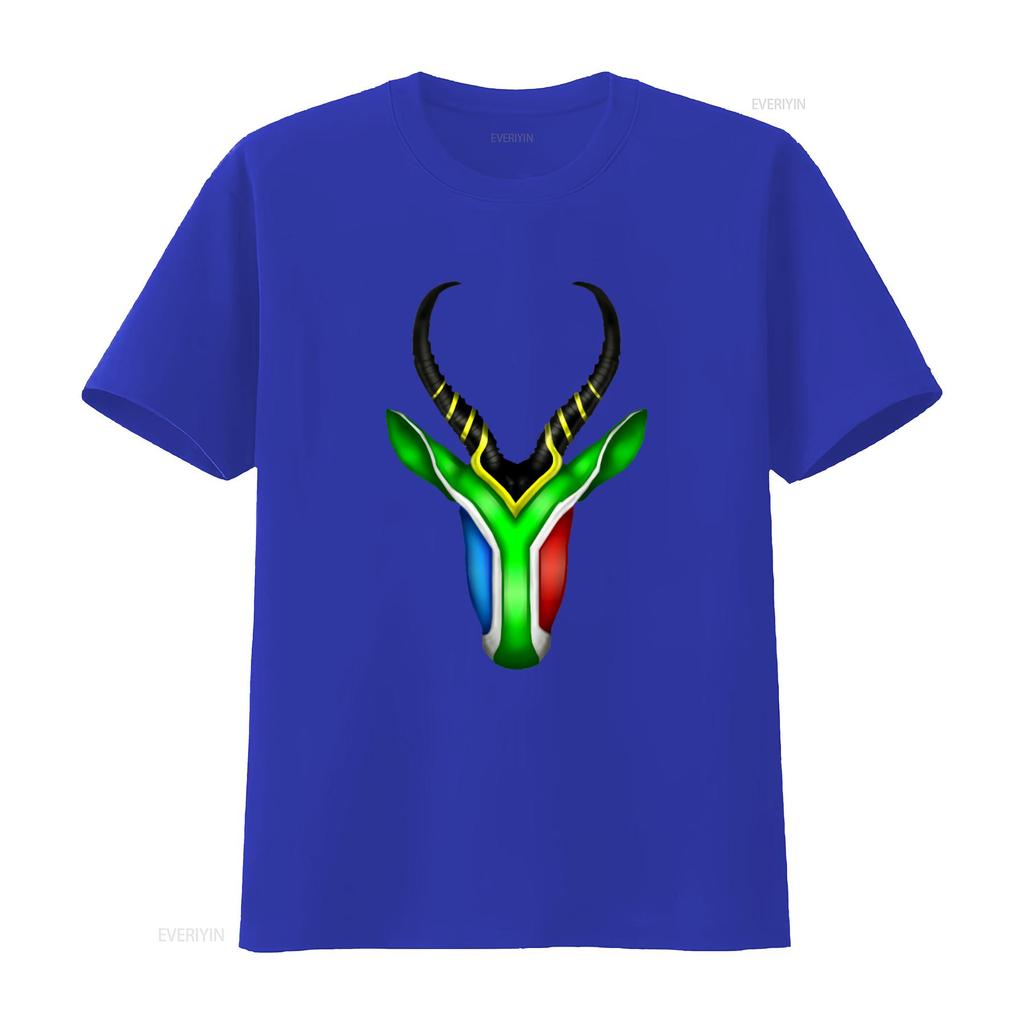 South Africa Springbok Print T Shirt Unique Design Comfortable Fabric Perfect for Sports and Casual Wear vintage Washed