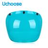 Authentic Bubble Mirror Motorcycle Helmet Three Button Type Retro Style Helmet Lenses Bubble Shield Visors Helmet AccessoriesSpeed Sensors 6