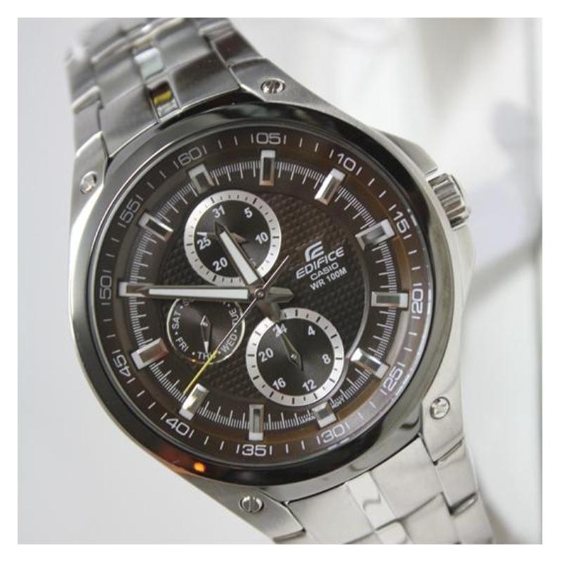 Casio Серия EDIFICE Классические Модные Часы с Черной Рамкой с IP-Покрытием Кварцевый Механизм Стальной Ремешок Японские и Корейские Часы Мужские Часы EF-326D-5AV