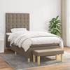 Maison Exclusive - Sommier à lattes de lit avec matelas Taupe 90x200 cm Tissu