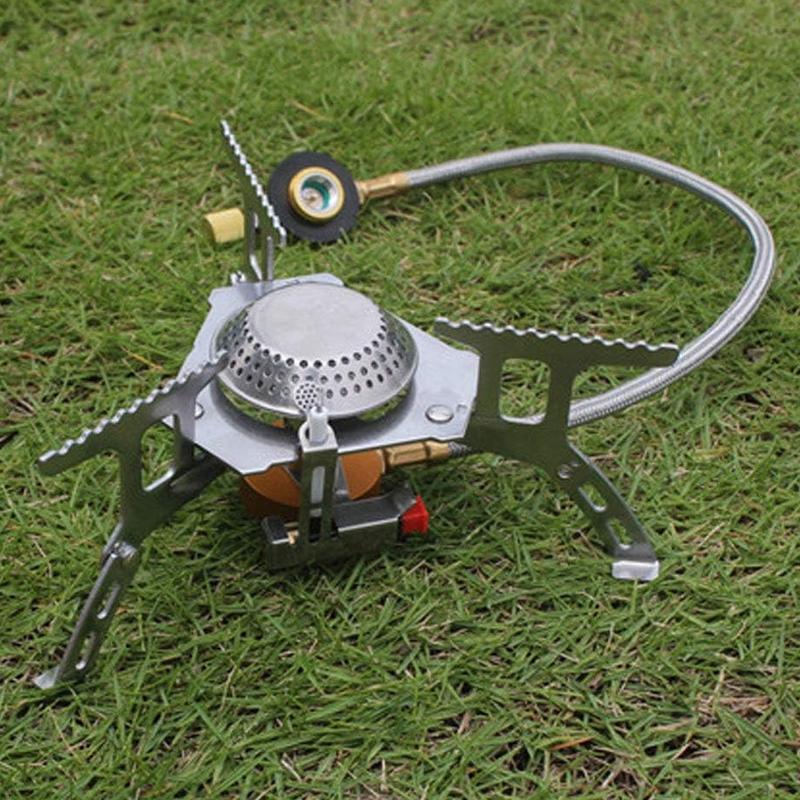 3500W Camping Gas Stove Portable Folding Outdoor Backpacking Stove Tourist Equipment For Cooking Hiking Picnic Gas Stove