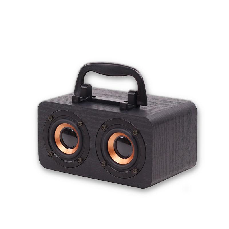 Bluetooth Speaker Retro Wooden Wireless Bluetooth Speaker Portable Music Player for Mobile Phone PC