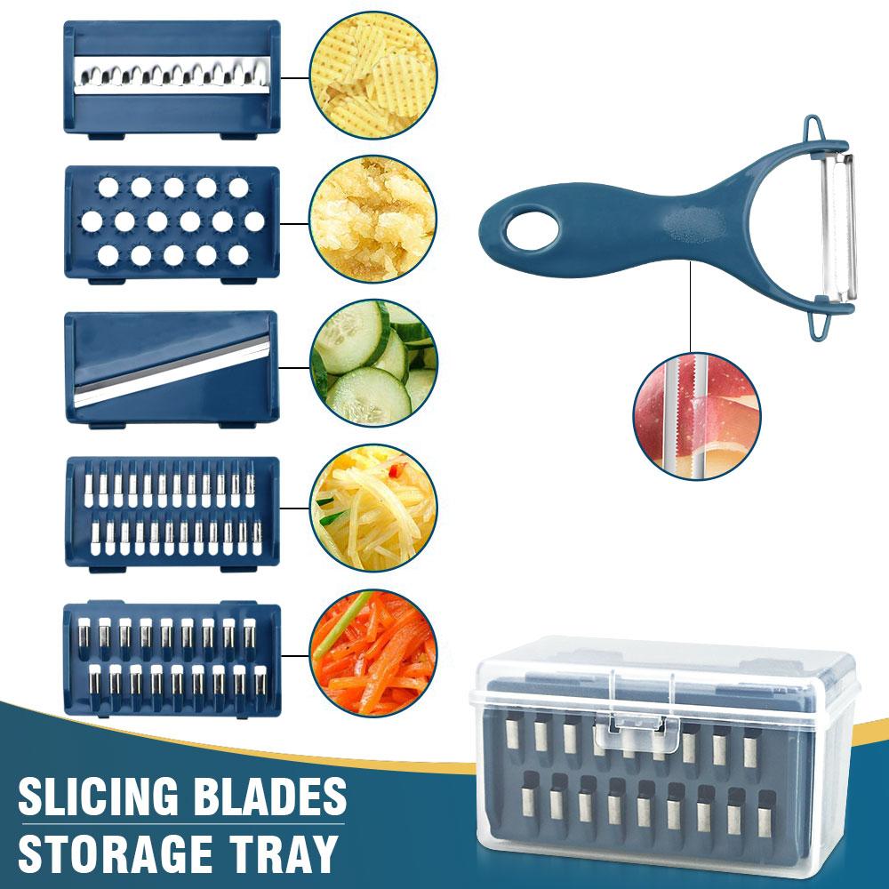 Овощерезка 6 в 1, многофункциональная картофелечистка для фруктов, терка для моркови с корзиной, резак для Zester, кухонные аксессуары, набор инструментов