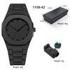 Men's Analog Mechanical Quartz Watch Arabic Numeral Waterproof Watch Fashion Men's Business Watch Polycarbonate Silicone Strap
