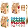 24-Pack DIY Christmas Gingerbread House Candy Boxes - Festive, Unassembled Gift Boxes For Holiday Treats And Crafts