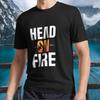 New Shirt Head On Fire - Blue Logo- Logo Active T-Shirt Funny Size S To 5XL