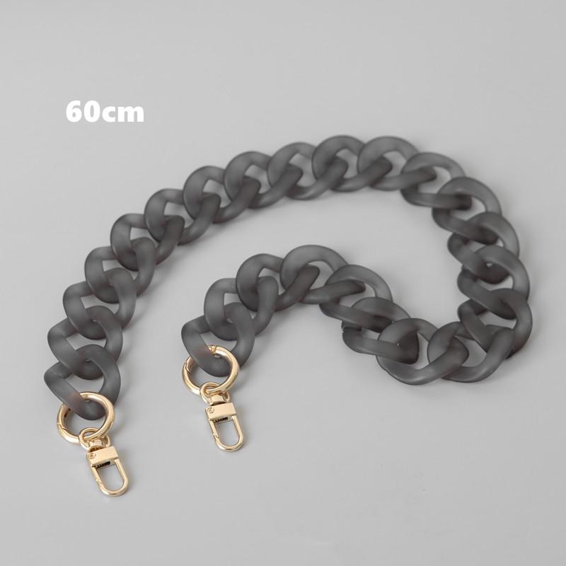 New Fashion Woman Bag Accessory Detachable Parts Replacement Chain Grey Resin Luxury Strap Women Acrylic Shoulder Handle Chain