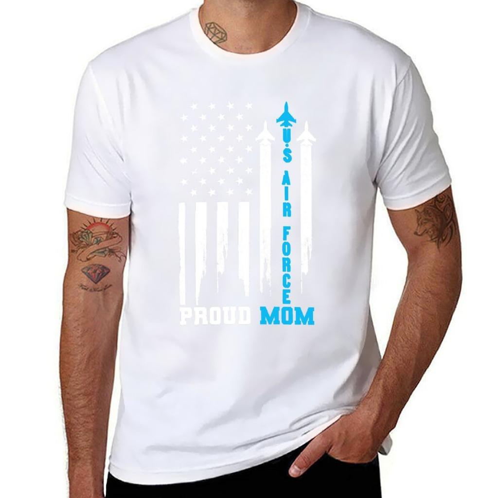 Proud Air Force Mom TShirt Basic All Season Solid TShirt