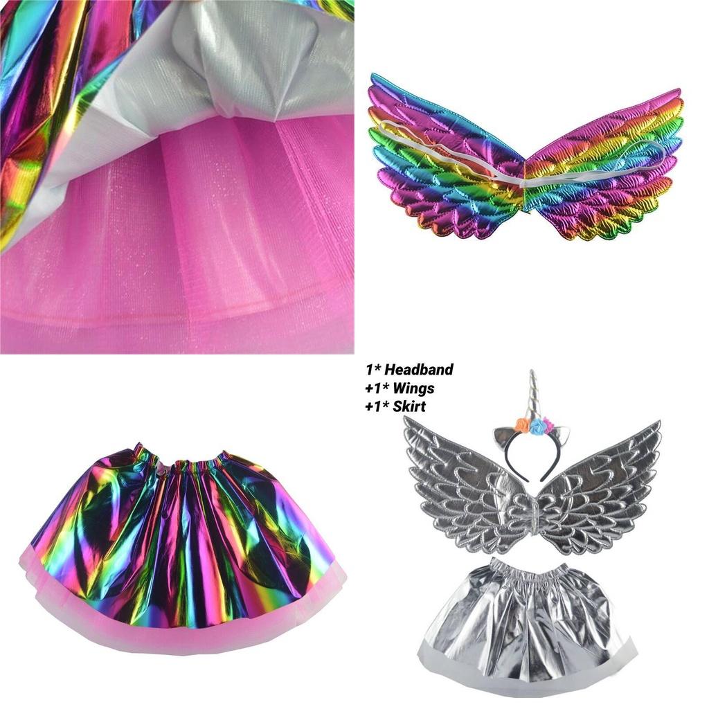 Комплект костюма Малыша Единорога Фортуны Радужный Золотой Серебряный Детская Вечеринка Сценическая Одежда