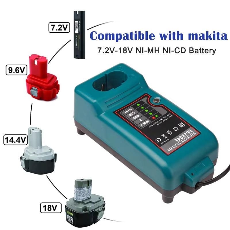 Зарядное устройство для аккумуляторов Makita PA12 PA18 DC1804 DC1822 7.2V-18V NI-CD&NI-MH Зарядка аккумуляторов Электроинструмент Запасное зарядное устройство