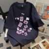 2026 новая футболка Hello Kitty из мягкого хлопка с коротким рукавом и круглым вырезом, милый принт, легкий летний топ для женщин, повседневная одежда