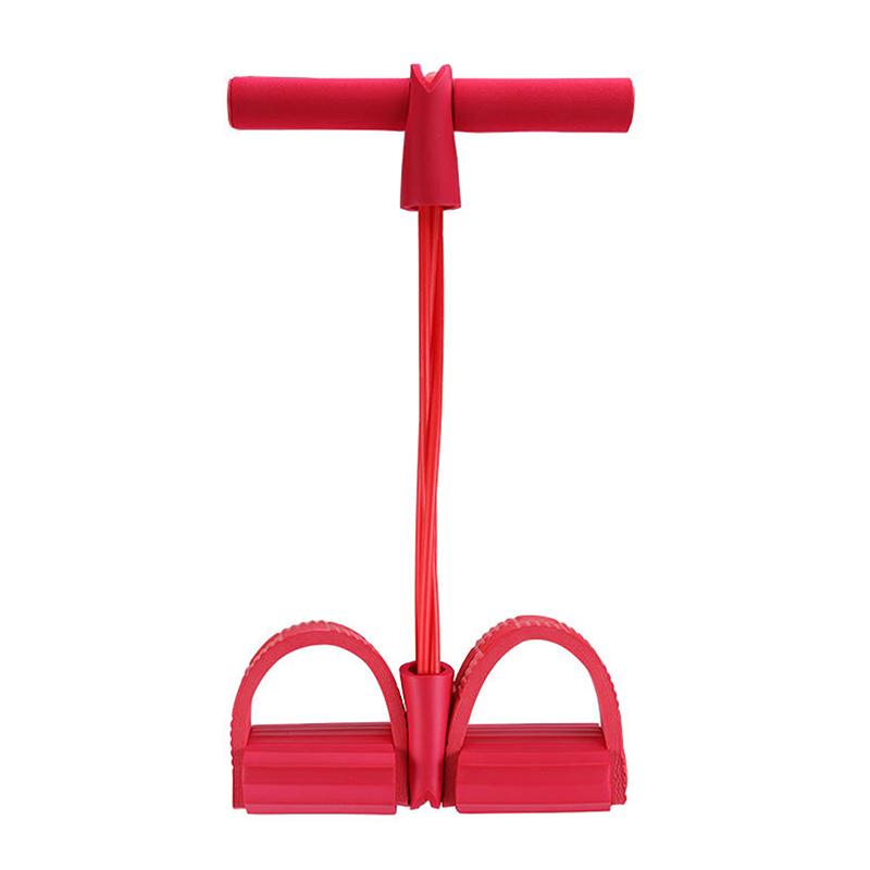 4-трубчатые фитнес-резинки с сопротивлением, латексный педальный тренажер, подъем корпуса, канатный эспандер