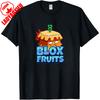 Плюшевый костюм Blox Fruit для мужчин Хлопковая футболка Отличный подарок на любой случай Короткий рукав Круглый вырез Обычная посадка Одежда Мужская рубашка