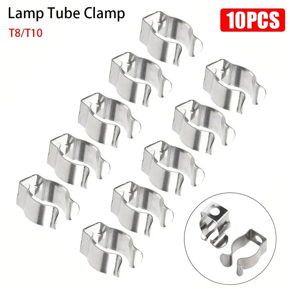 10Pcs Clamp Holders Lamp Tube Clip Heavy Duty Pipes Clamp Spring Terry Clip  for 25mm/32mm Dia Tube
