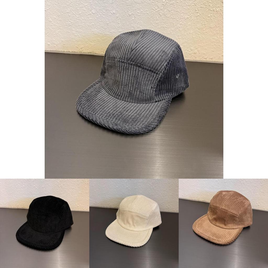 Простая однотонная нейтральная вельветовая бейсболка с плоским козырьком для осенне-зимней моды