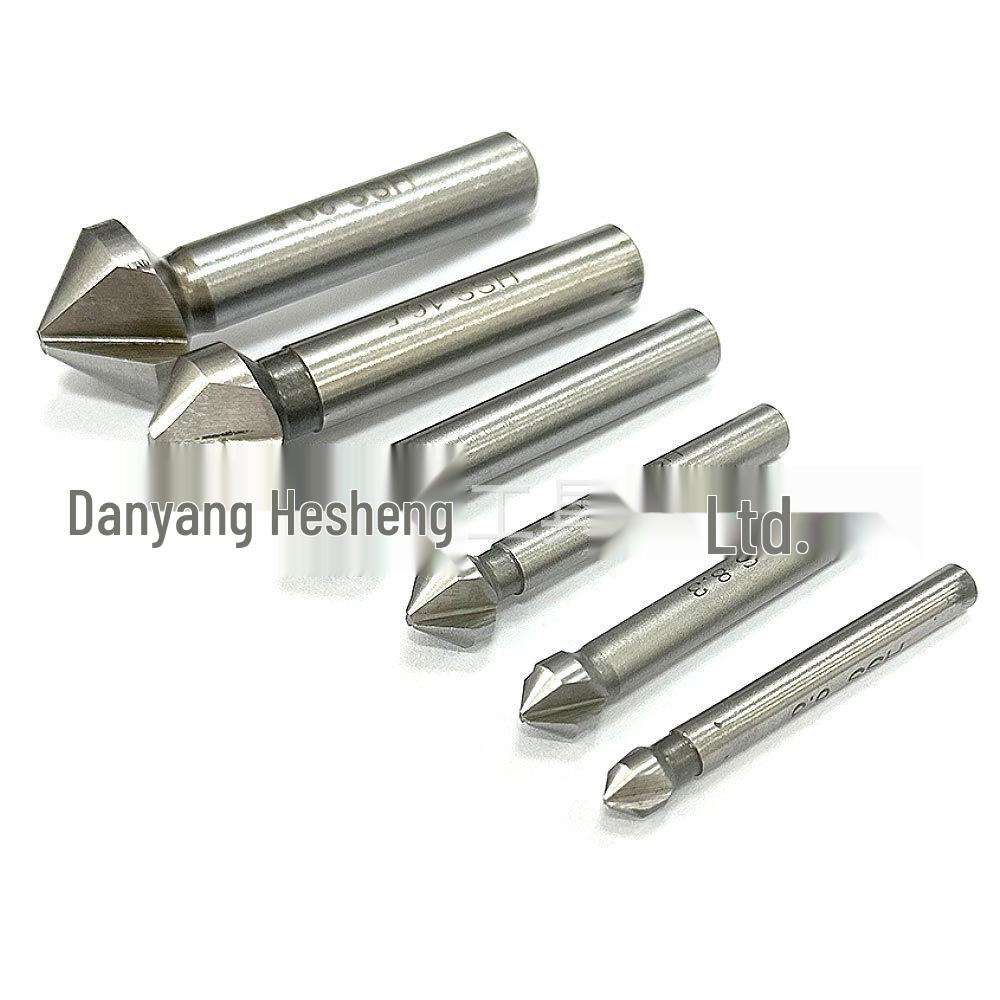 Трехзубая зенковка 90° из быстрорежущей стали и набор сверл-зенковок